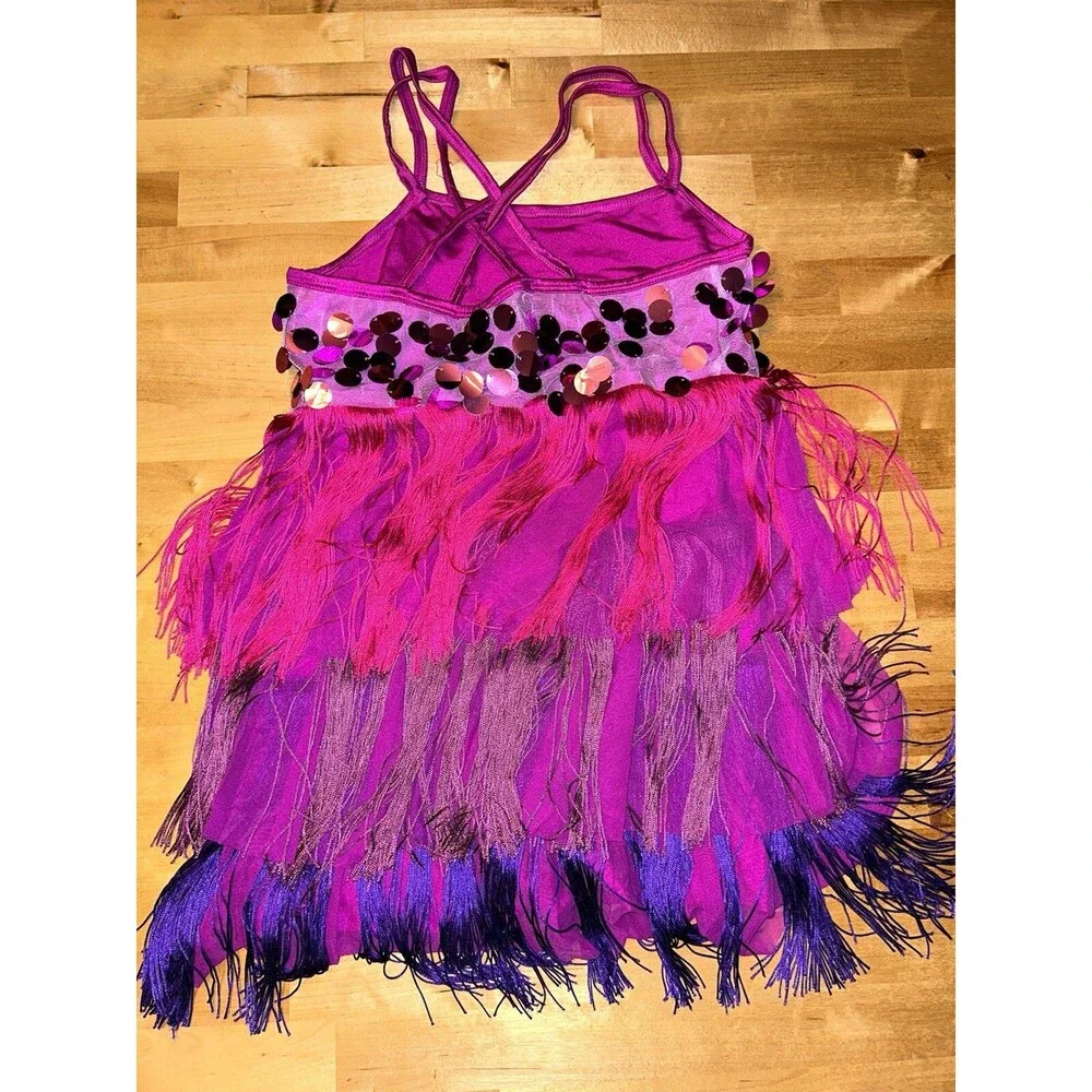 Girls Halloween/Dance Costume Purple with Sequins Size XL child